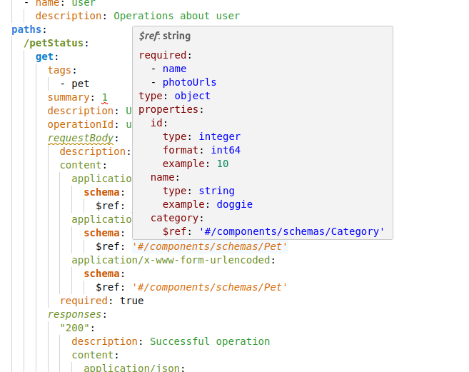 Reference preview in hover