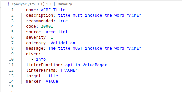 Semantic linting rules